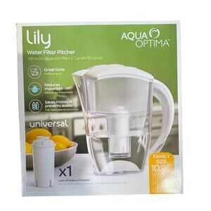 Aqua Optima Water Filter Pitcher with 1 Universal Filter - LARGE